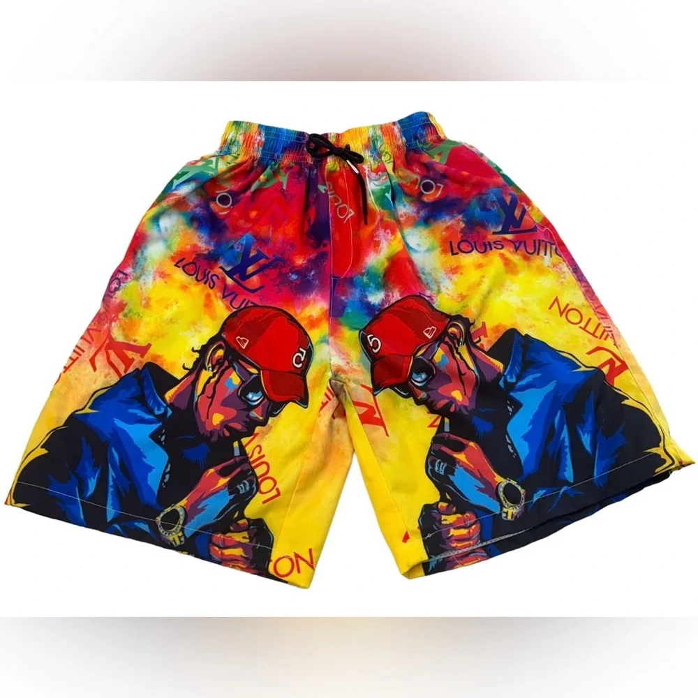 Karen Clothing Boys Colorful Swim Trunks Size XL